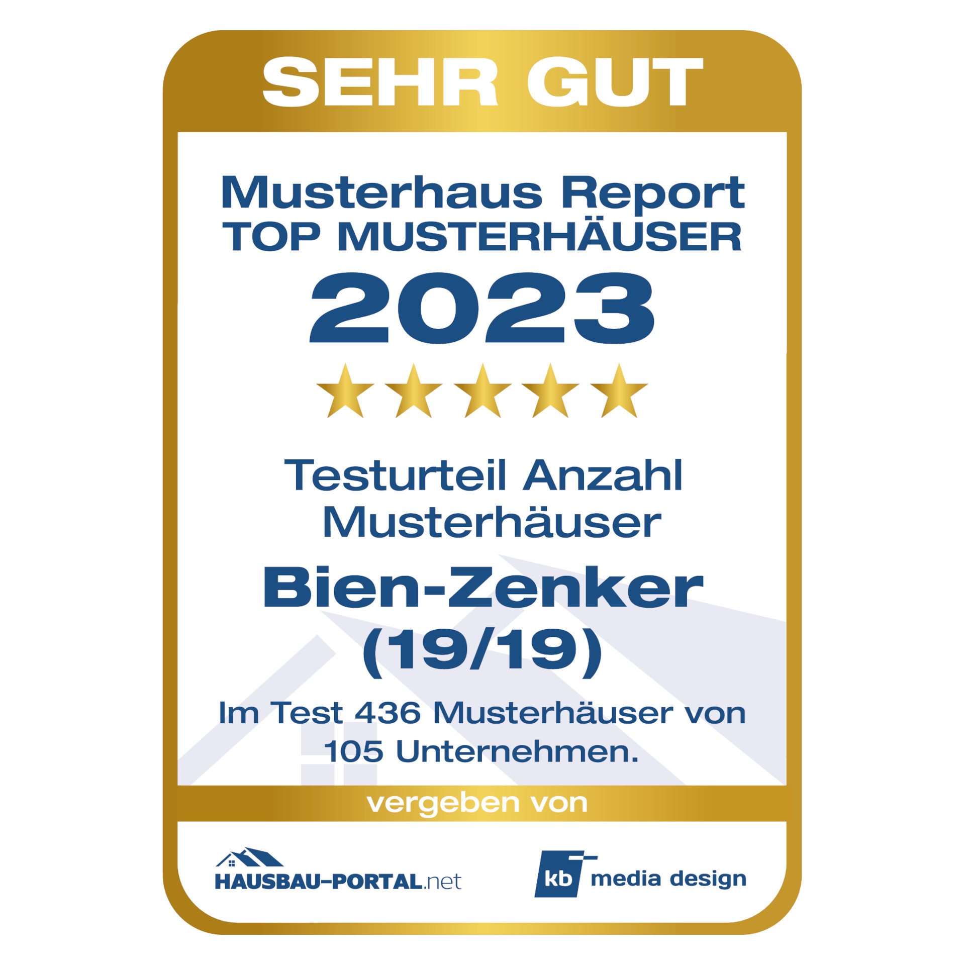 Bien-Zenker erneut erfolgreich beim Musterhaus Report 2023