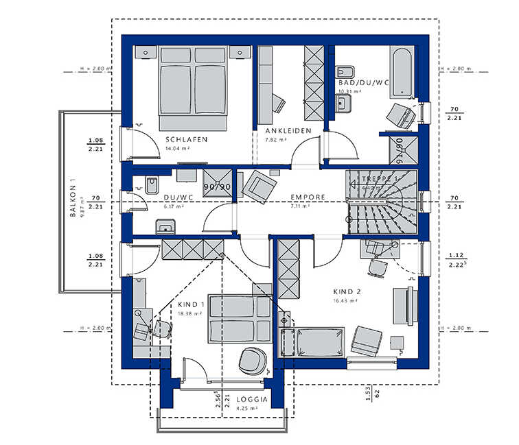 Bien-Zenker-Häuser-Einfamilienhaus-Evolution-164-V3-Grundriss-DG