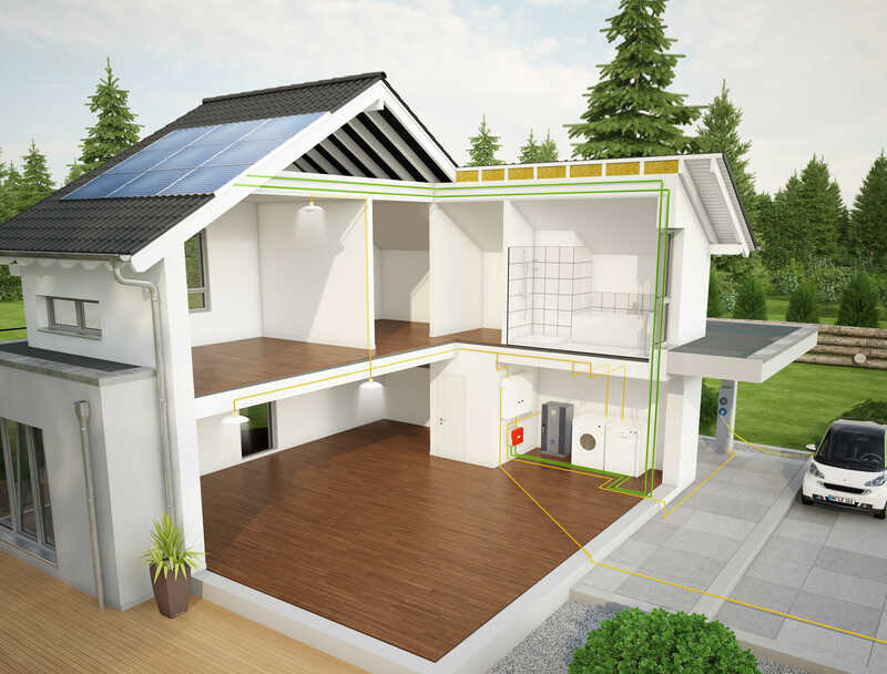 Plus-Energie-Technologie-Solarthermie-Sonnenkollektoren-Warmwasser-Sonnenenergie