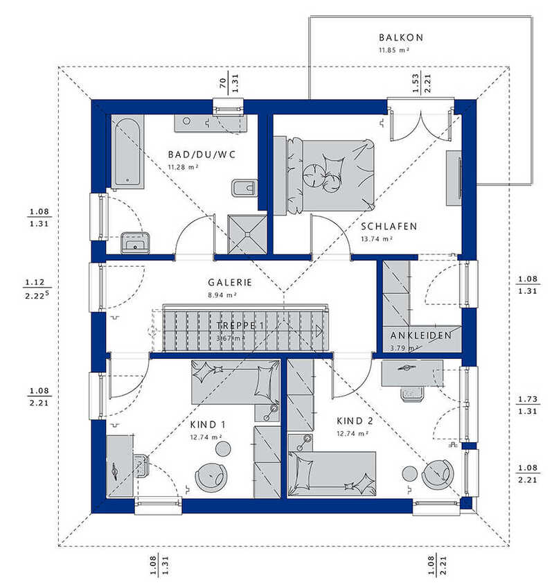 Bien-Zenker-Häuser-Einfamilienhaus-Evolution-136-V4-Grundriss-OG