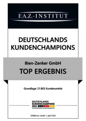 Plakette Deutschlands Kundenchampions 2022