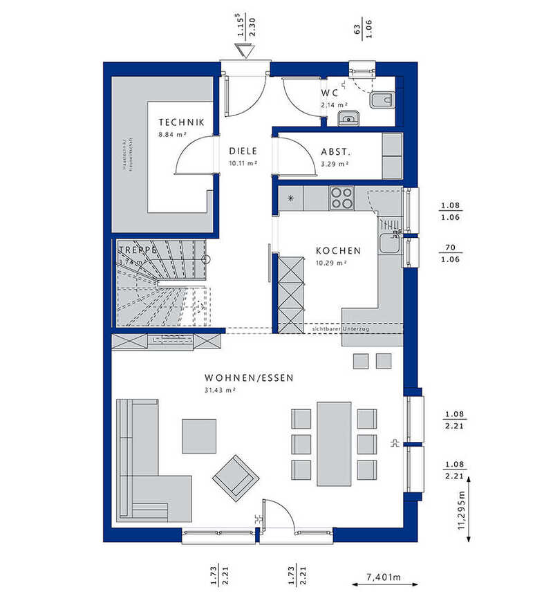 Bien-Zenker-Häuser-Doppelhaus-Celebration-139-V3-XL-Grundriss-EG