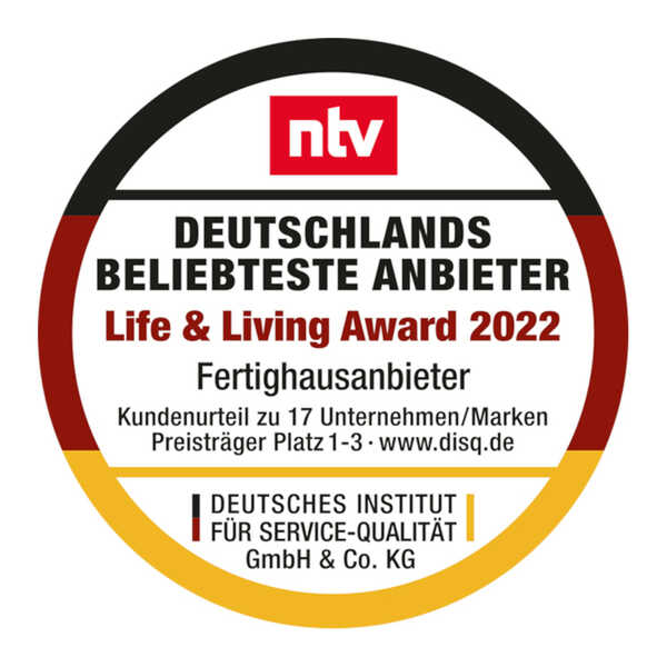 Life & Living Award 2022: Bien-Zenker zählt erneut zu Deutschlands beliebtesten Fertighausanbietern