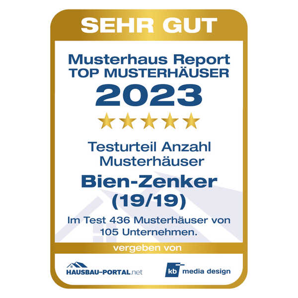 Bien-Zenker erneut erfolgreich beim Musterhaus Report 2023