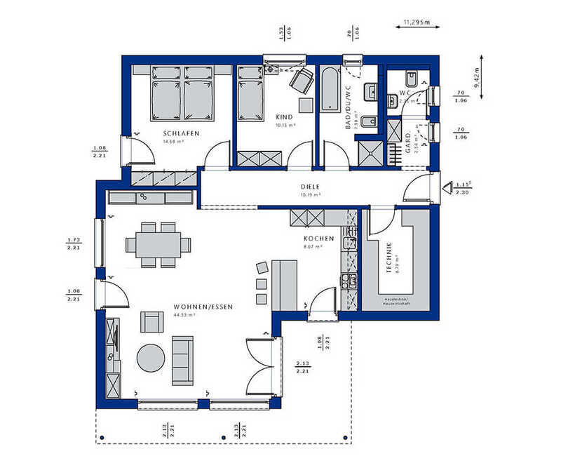 Bien-Zenker-Häuser-Bungalow-Ambience-88-V4-Grundriss-EG