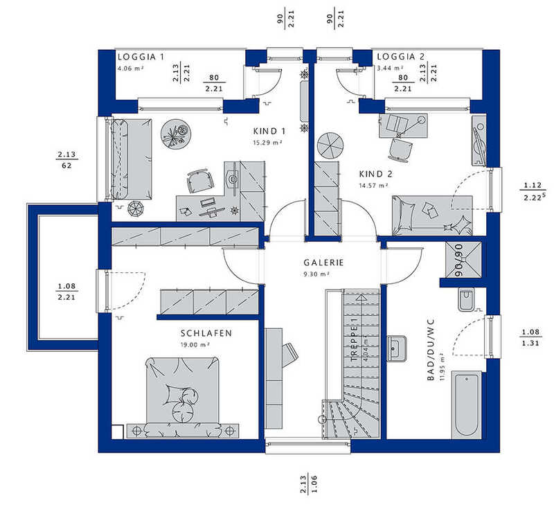Bien-Zenker-Häuser-Einfamilienhaus-Evolution-154-V5-Grundriss-OG