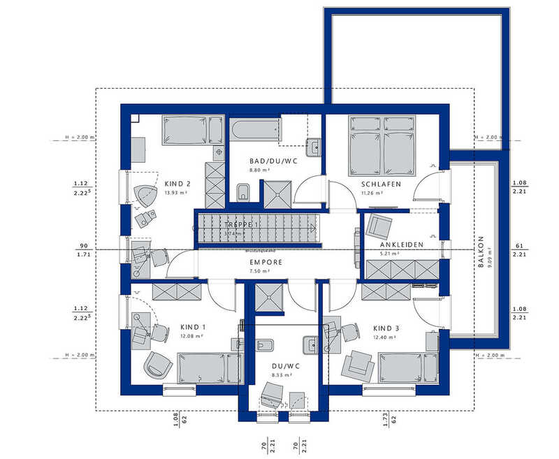 Bien-Zenker-Häuser-Einfamilienhaus-Evolution-162-V4-Grundriss-DG