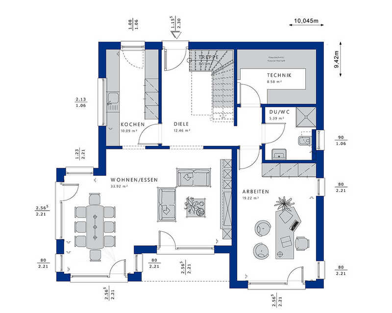 Bien-Zenker-Häuser-Einfamilienhaus-Evolution-152-V6-Grundriss-EG