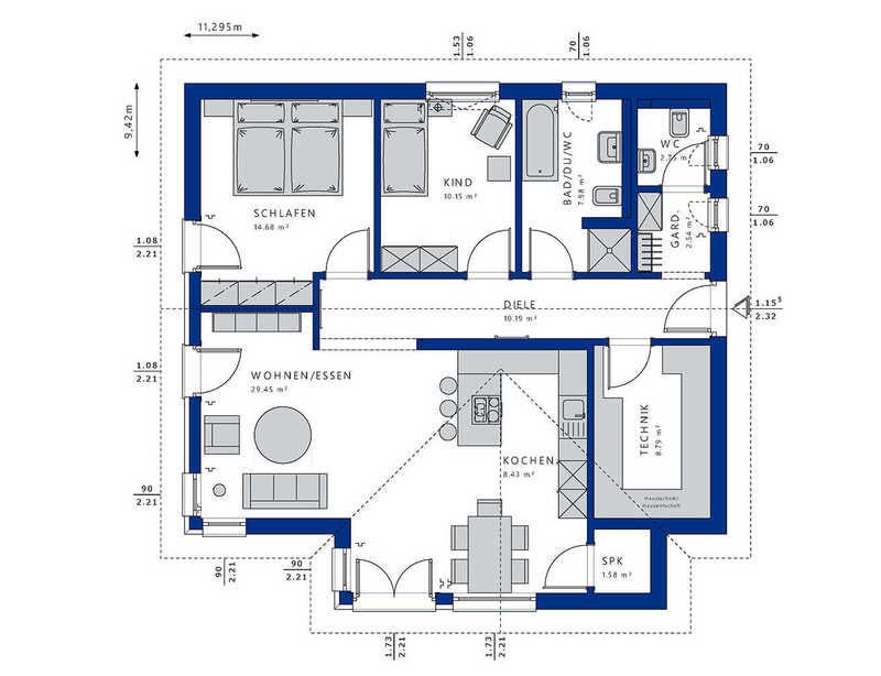 Bien-Zenker-Häuser-Bungalow-Ambience-88-V2-Grundriss-EG