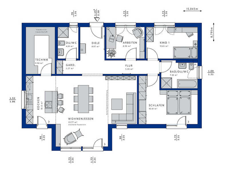 Bien-Zenker-Häuser-Bungalow-Ambience-111-V4-Grundriss-EG