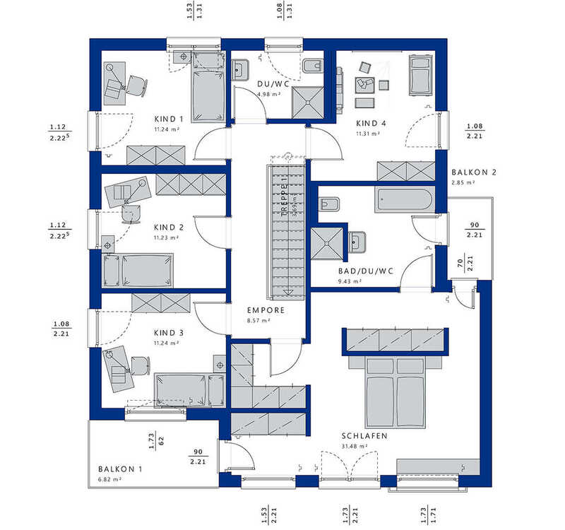Bien-Zenker-Häuser-Einfamilienhaus-Evolution-177-V5-Grundriss-OG