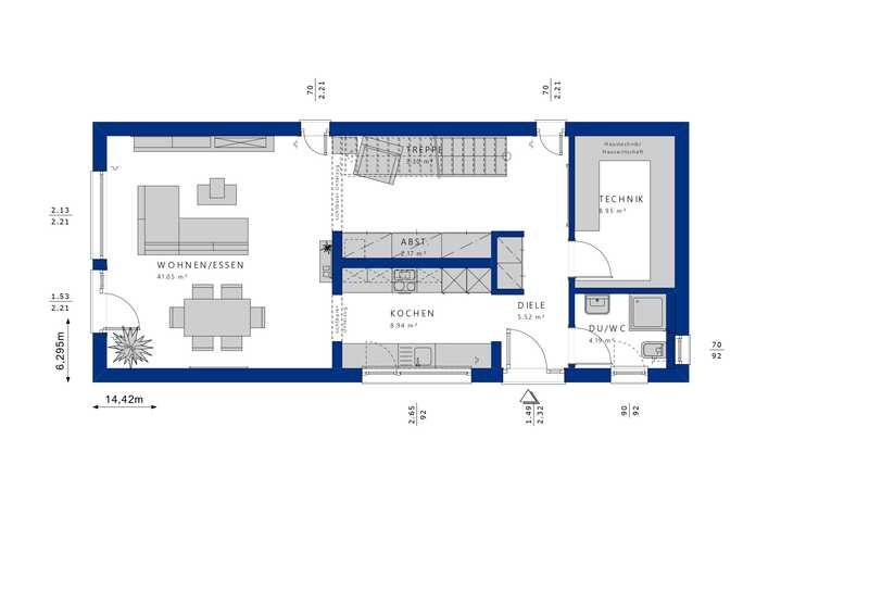 Bien-Zenker-Häuser-Einfamilienhaus-Balance-146-Grundriss-EG