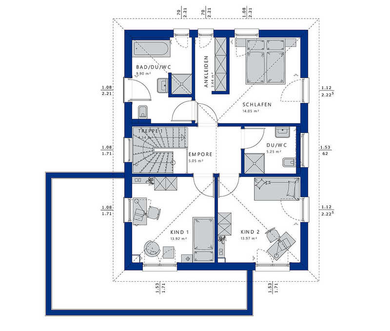 Bien-Zenker-Häuser-Einfamilienhaus-Evolution-139-V4-Grundriss-OG