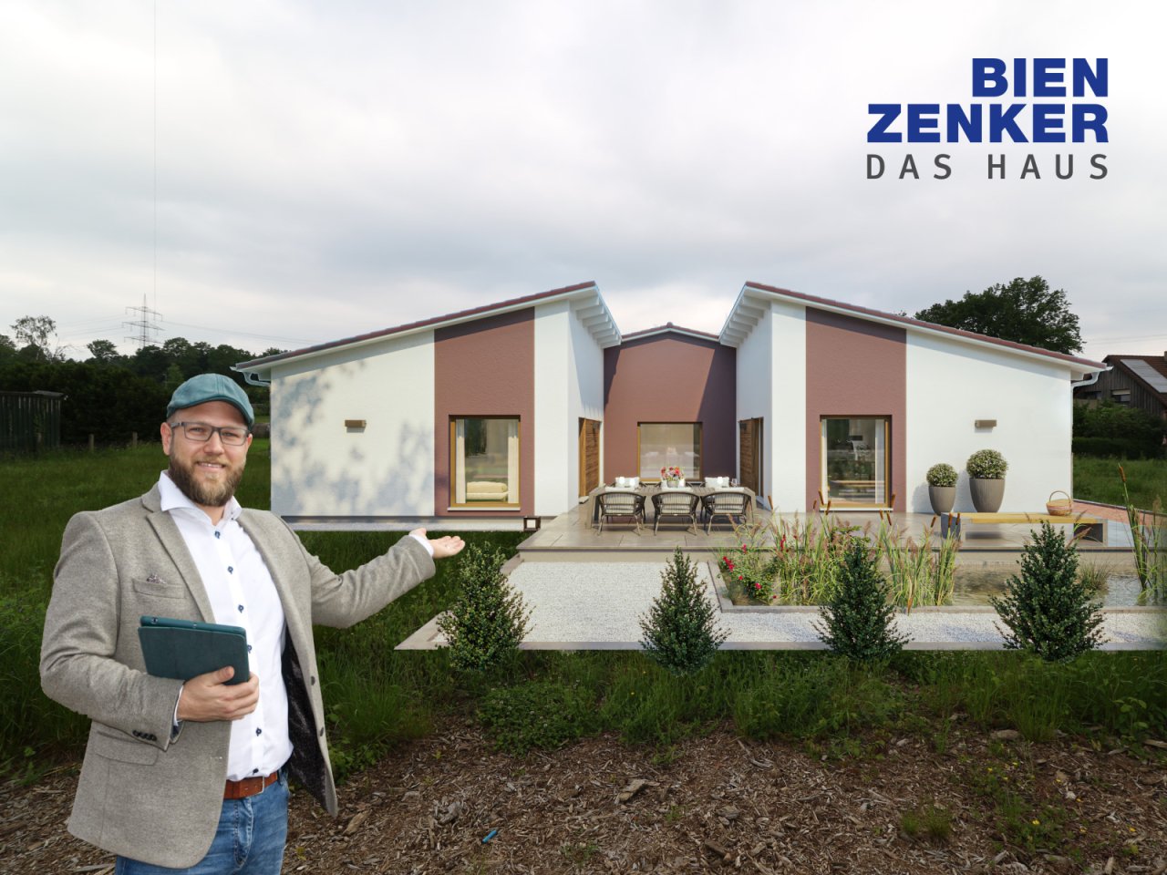 Bestpreisgarantie bei Bien-Zenker - Traumbungalow in Hufeisenform mit großem Grundstück in Waibstadt