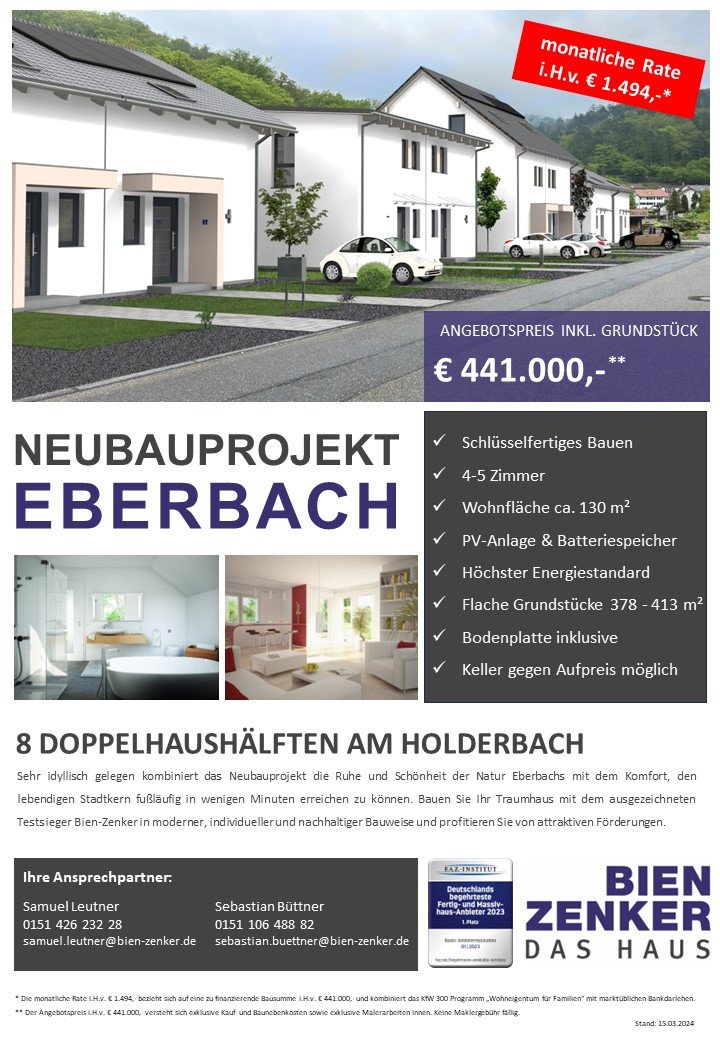 Neubauprojekt in Eberbach